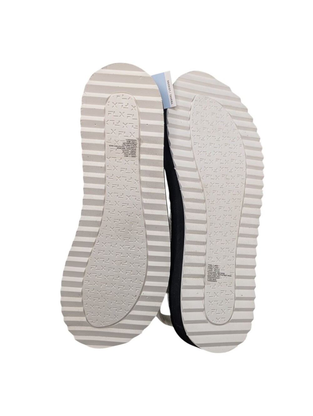 FLX Travel/Leisure Strap Black White Sandals | Size 11 - Picture 8 of 10